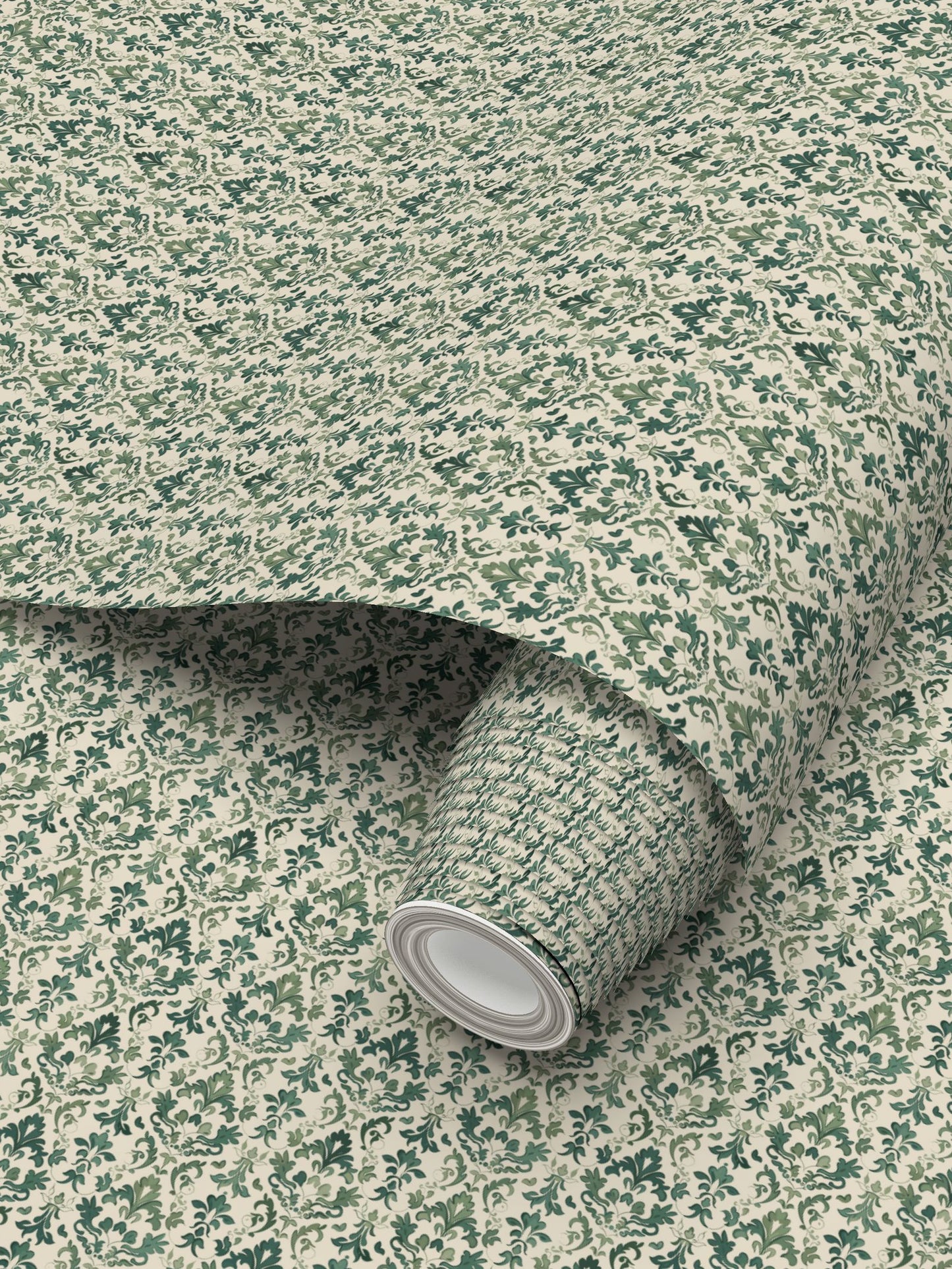 Luxe Green Damask