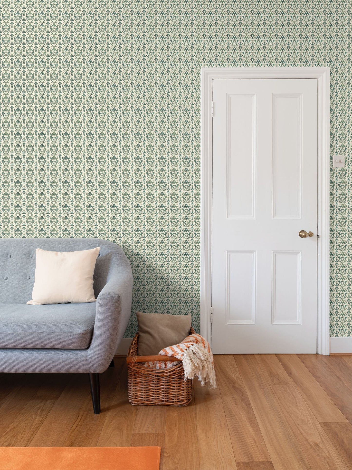 Luxe Green Damask