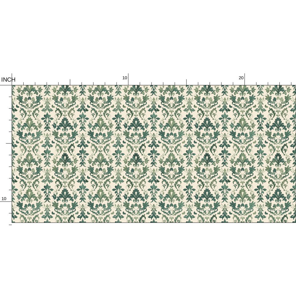 Luxe Green Damask