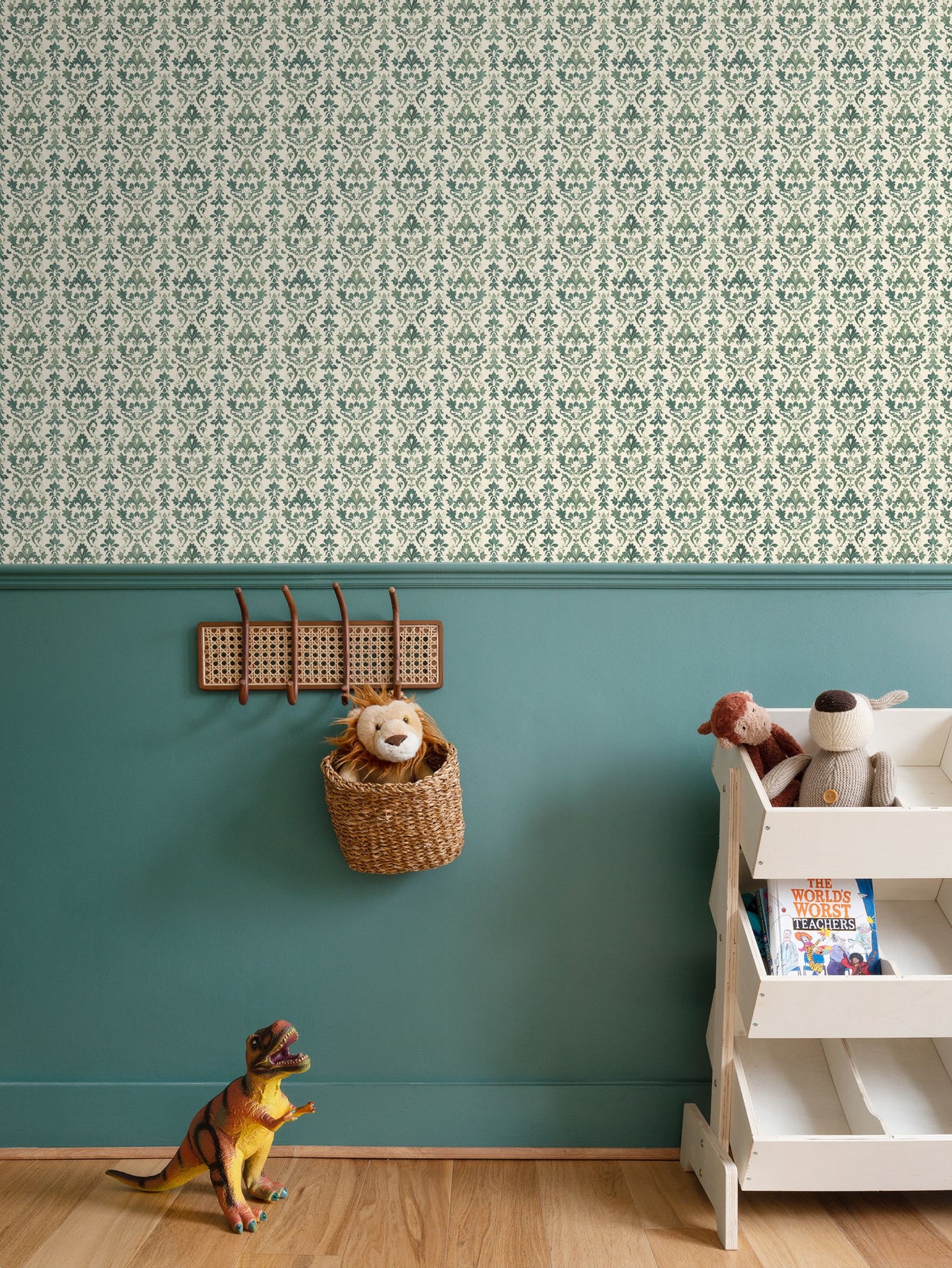 Luxe Green Damask