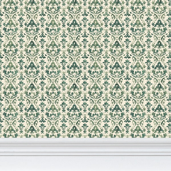 Luxe Green Damask